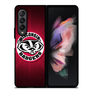 WISCONSIN BADGER METAL LOGO Samsung Galaxy Z Fold 3 Case Cover