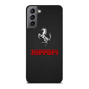 FERRARI LOGO RED CARBON Samsung Galaxy S21 Plus Case FERRARI LOGO RED CARBON Samsung Galaxy S21 Plus Case