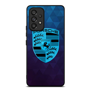 PORSCHE CAR BLUE LOGO Samsung Galaxy A53 Case