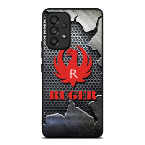 STURM RUGER FIREARM METAL LOGO 2 Samsung Galaxy A53 Case STURM RUGER FIREARM METAL LOGO 2 Samsung Galaxy A53 Case