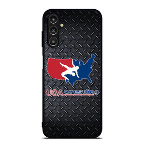 USA WRESTLING METAL LOGO Samsung Galaxy A14 Case USA WRESTLING METAL LOGO Samsung Galaxy A14 Case