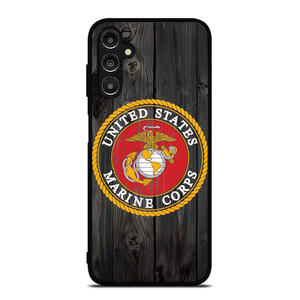 USMC US MARINE CORPS WOOD Samsung Galaxy A14 Case