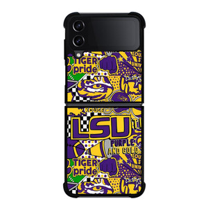 LSU Tigers UNIVERSUTY COLLAGE Samsung Galaxy Z FLip4 5G Case Cover LSU Tigers UNIVERSUTY COLLAGE Samsung Galaxy Z FLip4 5G Case Cover