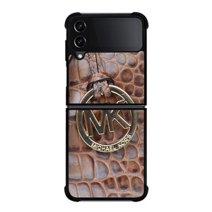 MICHAEL KORS BROWN LEATHER Samsung Galaxy Z FLip4 5G Case Cover MICHAEL KORS BROWN LEATHER Samsung Galaxy Z FLip4 5G Case Cover