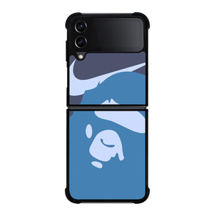 NIKE X BAPE BLUE Samsung Galaxy Z FLip4 5G Case Cover NIKE X BAPE BLUE Samsung Galaxy Z FLip4 5G Case Cover