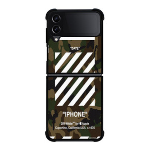 OFF WHITE CAMO ARMY Samsung Galaxy Z FLip4 5G Case Cover