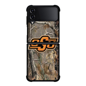 OKLAHOMA STATE UNIVERSITY CAMO LEAF Samsung Galaxy Z FLip4 5G Case Cover
