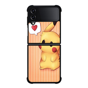 PIKACHU POKEMON LOVE SIGN Samsung Galaxy Z FLip4 5G Case Cover PIKACHU POKEMON LOVE SIGN Samsung Galaxy Z FLip4 5G Case Cover