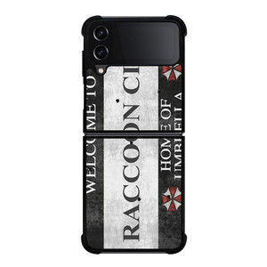 RACCOON CITY RESIDENT EVIL SIGN Samsung Galaxy Z FLip4 5G Case Cover RACCOON CITY RESIDENT EVIL SIGN Samsung Galaxy Z FLip4 5G Case Cover
