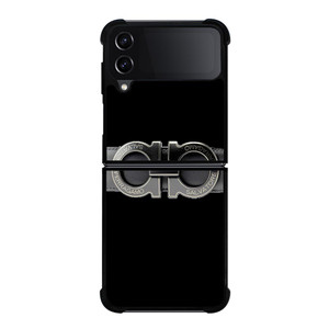 SALVATORE FERRAGAMO BELT BLACK Samsung Galaxy Z FLip4 5G Case Cover