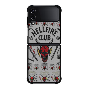 STRANGER THINGS HELLFIRE MASK Samsung Galaxy Z FLip4 5G Case Cover STRANGER THINGS HELLFIRE MASK Samsung Galaxy Z FLip4 5G Case Cover
