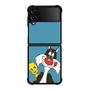 SYLVESTER AND TWEETY CLASSIC CARTOON Samsung Galaxy Z FLip4 5G Case Cover SYLVESTER AND TWEETY CLASSIC CARTOON Samsung Galaxy Z FLip4 5G Case Cover