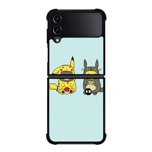 TOTORO X PIKACHU CARTOON Samsung Galaxy Z FLip4 5G Case Cover TOTORO X PIKACHU CARTOON Samsung Galaxy Z FLip4 5G Case Cover