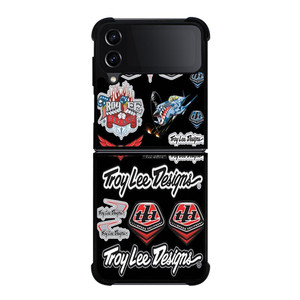 TROY LEE DESIGNS STICKER COLLECTION Samsung Galaxy Z FLip4 5G Case Cover TROY LEE DESIGNS STICKER COLLECTION Samsung Galaxy Z FLip4 5G Case Cover