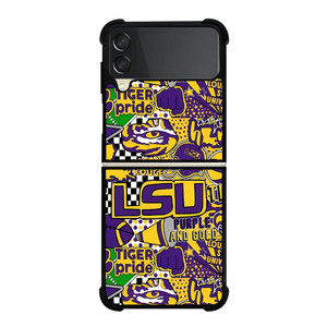 LSU Tigers UNIVERSUTY COLLAGE Samsung Galaxy Z FLip 3 5G Case Cover LSU Tigers UNIVERSUTY COLLAGE Samsung Galaxy Z FLip 3 5G Case Cover