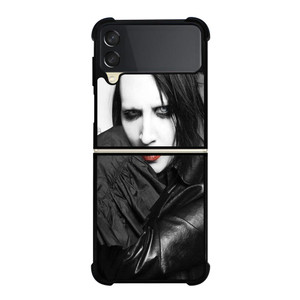 MARILYN MANSON GOTH FACE 2 Samsung Galaxy Z FLip 3 5G Case Cover MARILYN MANSON GOTH FACE 2 Samsung Galaxy Z FLip 3 5G Case Cover