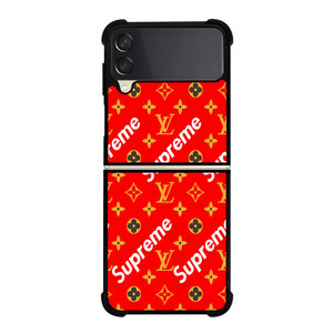 NEW SUPREME RED GOLD PATTERN Samsung Galaxy Z FLip 3 5G Case Cover NEW SUPREME RED GOLD PATTERN Samsung Galaxy Z FLip 3 5G Case Cover