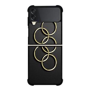 OLYMPIC RINGS GOLD CARBON Samsung Galaxy Z FLip 3 5G Case Cover OLYMPIC RINGS GOLD CARBON Samsung Galaxy Z FLip 3 5G Case Cover