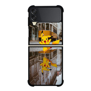 POKEMON TRAIN RETRO Samsung Galaxy Z FLip 3 5G Case Cover POKEMON TRAIN RETRO Samsung Galaxy Z FLip 3 5G Case Cover