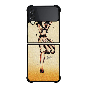 SAILOR JERRY TATTOO GIRL Samsung Galaxy Z FLip 3 5G Case Cover SAILOR JERRY TATTOO GIRL Samsung Galaxy Z FLip 3 5G Case Cover