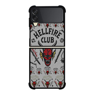 STRANGER THINGS HELLFIRE MASK Samsung Galaxy Z FLip 3 5G Case Cover STRANGER THINGS HELLFIRE MASK Samsung Galaxy Z FLip 3 5G Case Cover