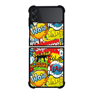 SUPREME CARTOON HALFTONE Samsung Galaxy Z FLip 3 5G Case Cover SUPREME CARTOON HALFTONE Samsung Galaxy Z FLip 3 5G Case Cover