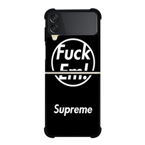 SUPREME FUCK EM BLACK Samsung Galaxy Z FLip 3 5G Case Cover SUPREME FUCK EM BLACK Samsung Galaxy Z FLip 3 5G Case Cover