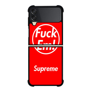 SUPREME FUCK EM RED Samsung Galaxy Z FLip 3 5G Case Cover