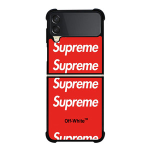 SUPREME RED OFF WHITE Samsung Galaxy Z FLip 3 5G Case Cover