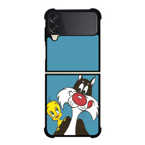 SYLVESTER AND TWEETY CLASSIC CARTOON Samsung Galaxy Z FLip 3 5G Case Cover SYLVESTER AND TWEETY CLASSIC CARTOON Samsung Galaxy Z FLip 3 5G Case Cover