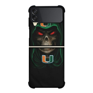 UM MIAMI HURRICANES SKULL Samsung Galaxy Z FLip 3 5G Case Cover