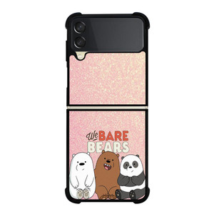 WE BARE BEARS PINK GILTTER Samsung Galaxy Z FLip 3 5G Case Cover