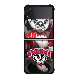 WISCONSIN BADGER MASCOT Samsung Galaxy Z FLip 3 5G Case Cover WISCONSIN BADGER MASCOT Samsung Galaxy Z FLip 3 5G Case Cover