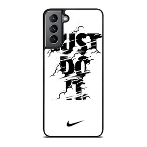 NIKE LOGO JUST DO IT GLITCH BLACK Samsung Galaxy S21 Plus Case