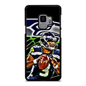 RUSSELL WILSON SEATTLE SEAHAWKS ART Samsung Galaxy S9 Case