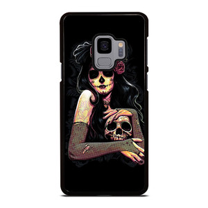 SUGAR SKULL TATTOO GIRL Samsung Galaxy S9 Case