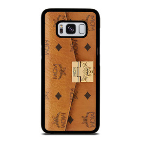 MCM WORLD WIDE BROWN LEATHER Samsung Galaxy S8 Case