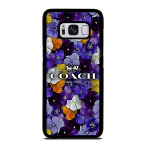 PURPLE FLOWERS COACH NEW YORK Samsung Galaxy S8 Case PURPLE FLOWERS COACH NEW YORK Samsung Galaxy S8 Case
