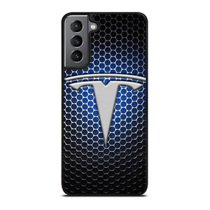 TESLA LOGO BLUE LIGHT Samsung Galaxy S21 Plus Case