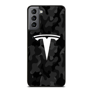 TESLA MOTORS LOGO CAMO Samsung Galaxy S21 Plus Case