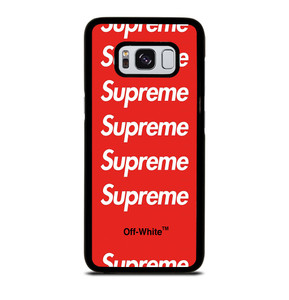 SUPREME RED OFF WHITE Samsung Galaxy S8 Case SUPREME RED OFF WHITE Samsung Galaxy S8 Case