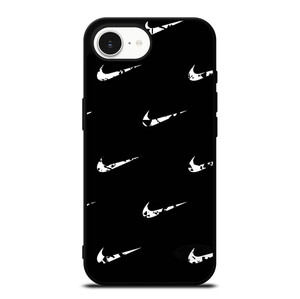 BLACK NIKE LOGO PATTERN iPhone 16e Case BLACK NIKE LOGO PATTERN iPhone 16e Case