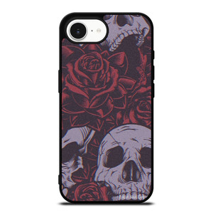 BLACK SKULLS AND ROSES iPhone 16e Case BLACK SKULLS AND ROSES iPhone 16e Case