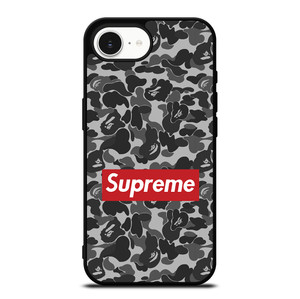 CAMO BAPE SUPREME GREY iPhone 16e Case CAMO BAPE SUPREME GREY iPhone 16e Case