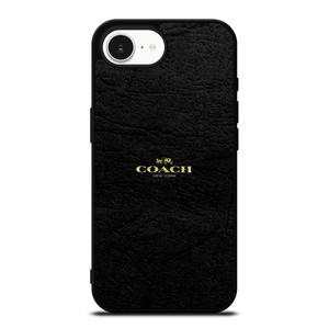 COACH NEW YORK BLACK LEATHER iPhone 16e Case