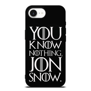 GAME OF THRONES KNOW NOTHING JON SNOW black rubber iPhone 16e Case