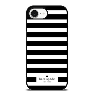 KATE SPADE NEW YORK BLACK WHITE STRIPES iPhone 16e Case