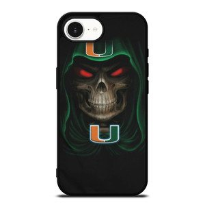 MIAMI HURRICANES SKULL iPhone 16e Case MIAMI HURRICANES SKULL iPhone 16e Case