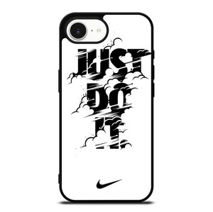 NIKE LOGO JUST DO IT GLITCH BLACK iPhone 16e Case