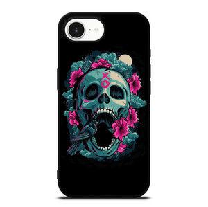 SKULL ROSE VIOLET ARTWORK iPhone 16e Case SKULL ROSE VIOLET ARTWORK iPhone 16e Case